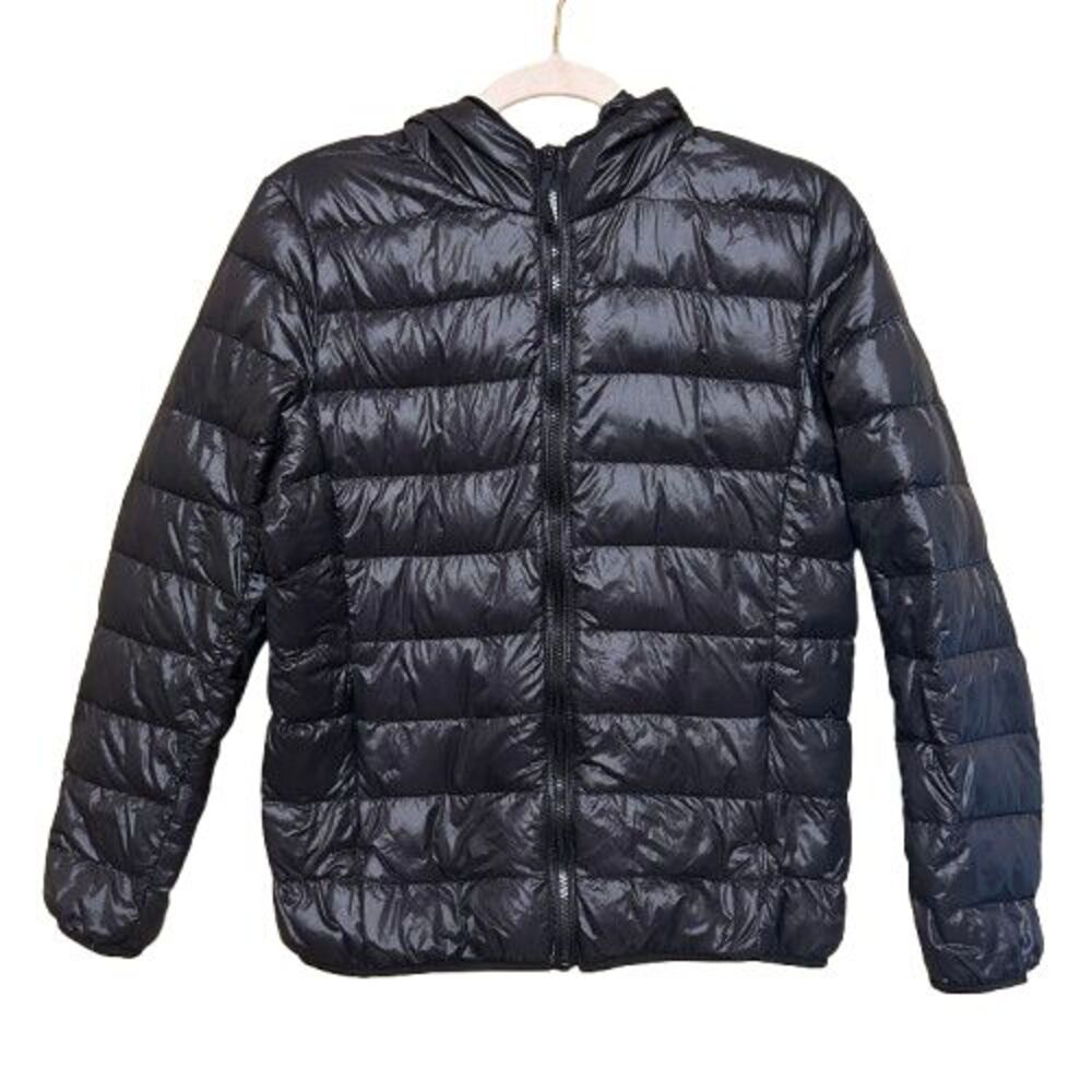Sarin Mathews Packable Ultra Lightweight Down Jacket Womens Small Black Puffer